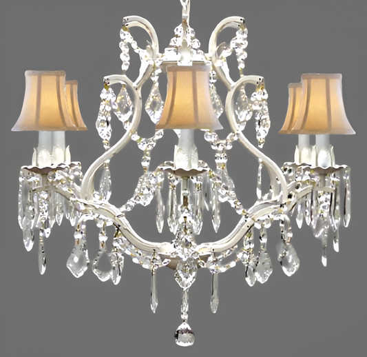 This beautiful Chandelier is trimmed with Empress Crystal(TM)