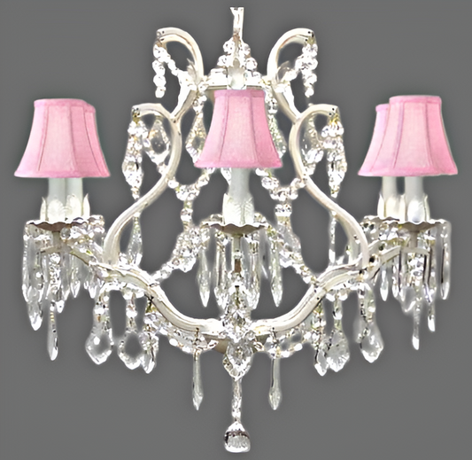 This beautiful Chandelier is trimmed with Empress Crystal(TM)