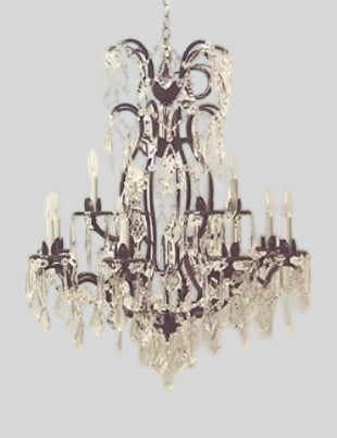 Wrought Iron Crystal Chandelier Lighting