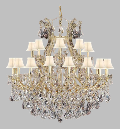 Maria Theresa Empress Crystal(Tm) Chandelier Lighting With White Shades