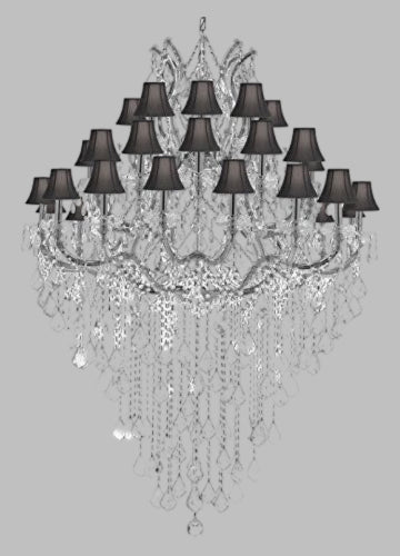 Maria Theresa Crystal Chandelier Lighting With Black Shades