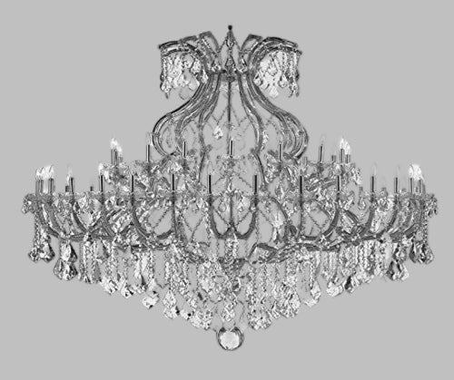 Maria Theresa Crystal Chandelier H 48" W 72" Trimmed With Spectra Tm Crystal - Reliable Crystal Quality By Swarovski - 199904905DS