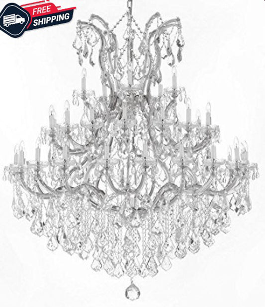 Huge Extra Large modern silver entryway and three tier crystal ring colorful chandelier for high ceilings| Wall lamp crystals chandelier chain for foyer and swarovski sconces