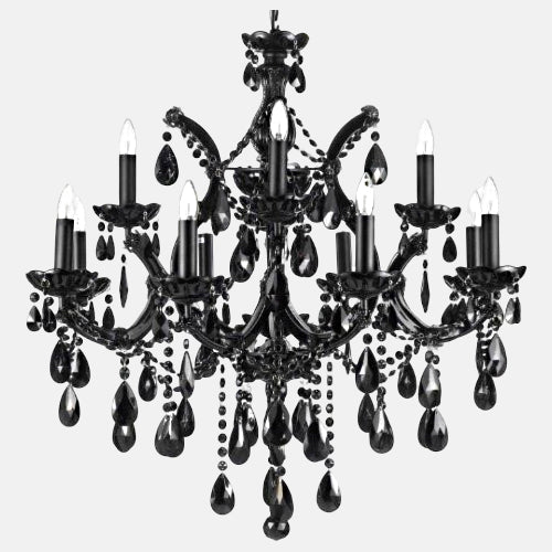 Jet Black Chandelier Crystal Lighting