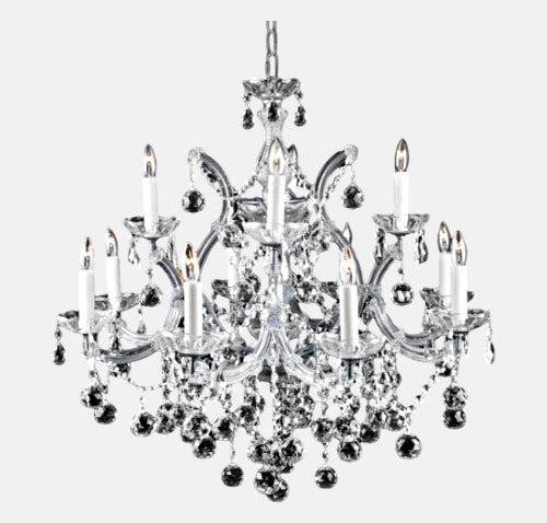 Swarovski Crystal Trimmed Chandelier New Lighting Chandelier W/ Crystal Balls