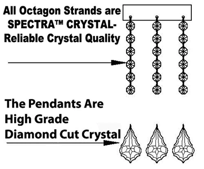 Empress Crystal Chandelier Elegant Chandelier Crystal Lighting, Dimensions: H38" x W37