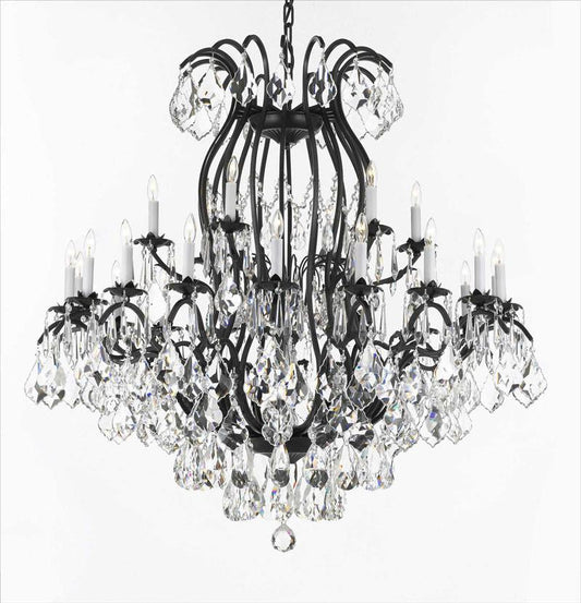 Wrought Iron Chandelier Crystal Chandeliers Lighting Empress Crystal (TM) H46" W46"
